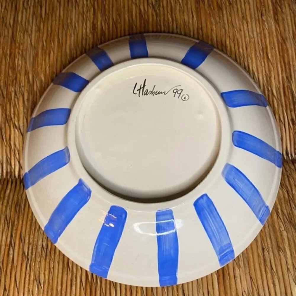 L. Hasbun Handmade Ceramic‎ Pottery Hand Painted Bowl